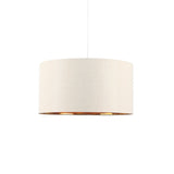 Drum Taklampa Ø50 Linne/Mässing-Lampconcept.se