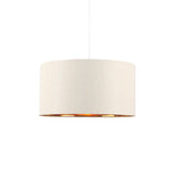 Drum Taklampa Ø50 Linne/Mässing-Lampconcept.se