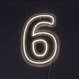 Siffra 6 Neonvägglampa-Lampconcept.se