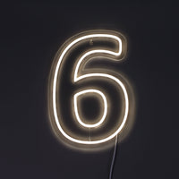 Siffra 6 Neonvägglampa-Lampconcept.se