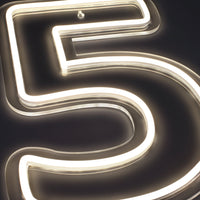 Siffra 5 Neonvägglampa-Lampconcept.se