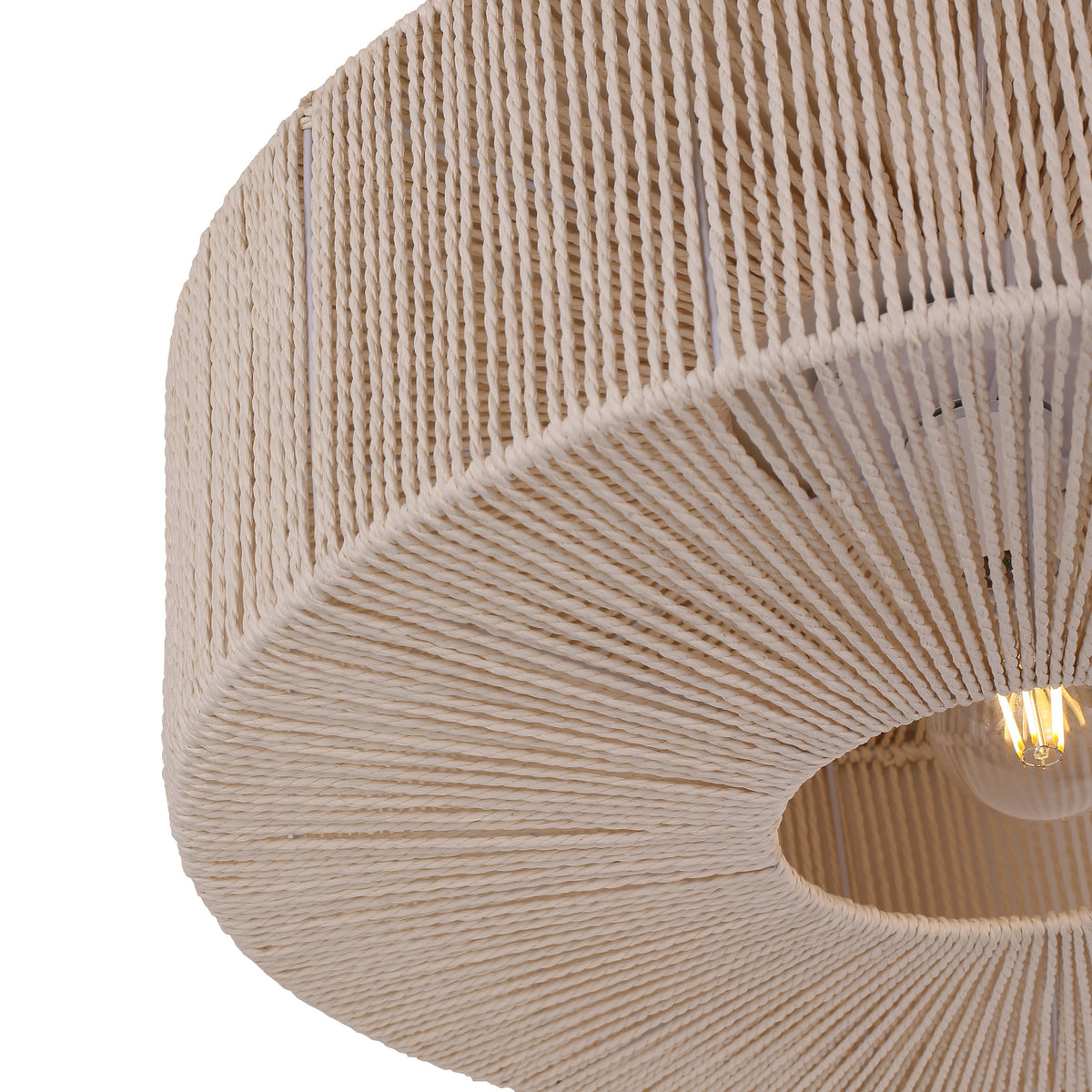 Braided Taklampa Ø60 Raw White