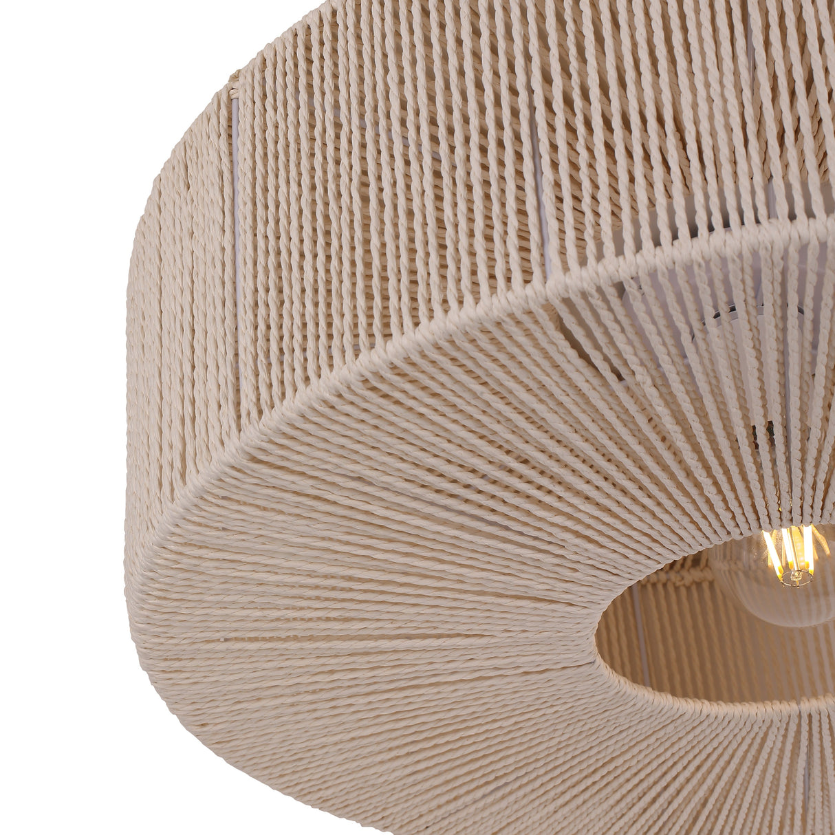 Braided Taklampa Ø60 Raw White