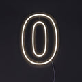 Siffra 0 Neonvägglampa