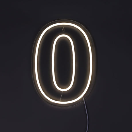 Siffra 0 Neonvägglampa-Lampconcept.se