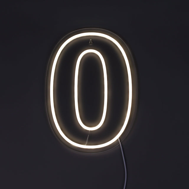 Siffra 0 Neonvägglampa-Lampconcept.se