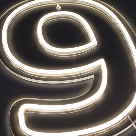 Siffra 9 Neonvägglampa-Lampconcept.se
