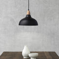 Oak Taklampa Ø24 Ljus Trä/Svart