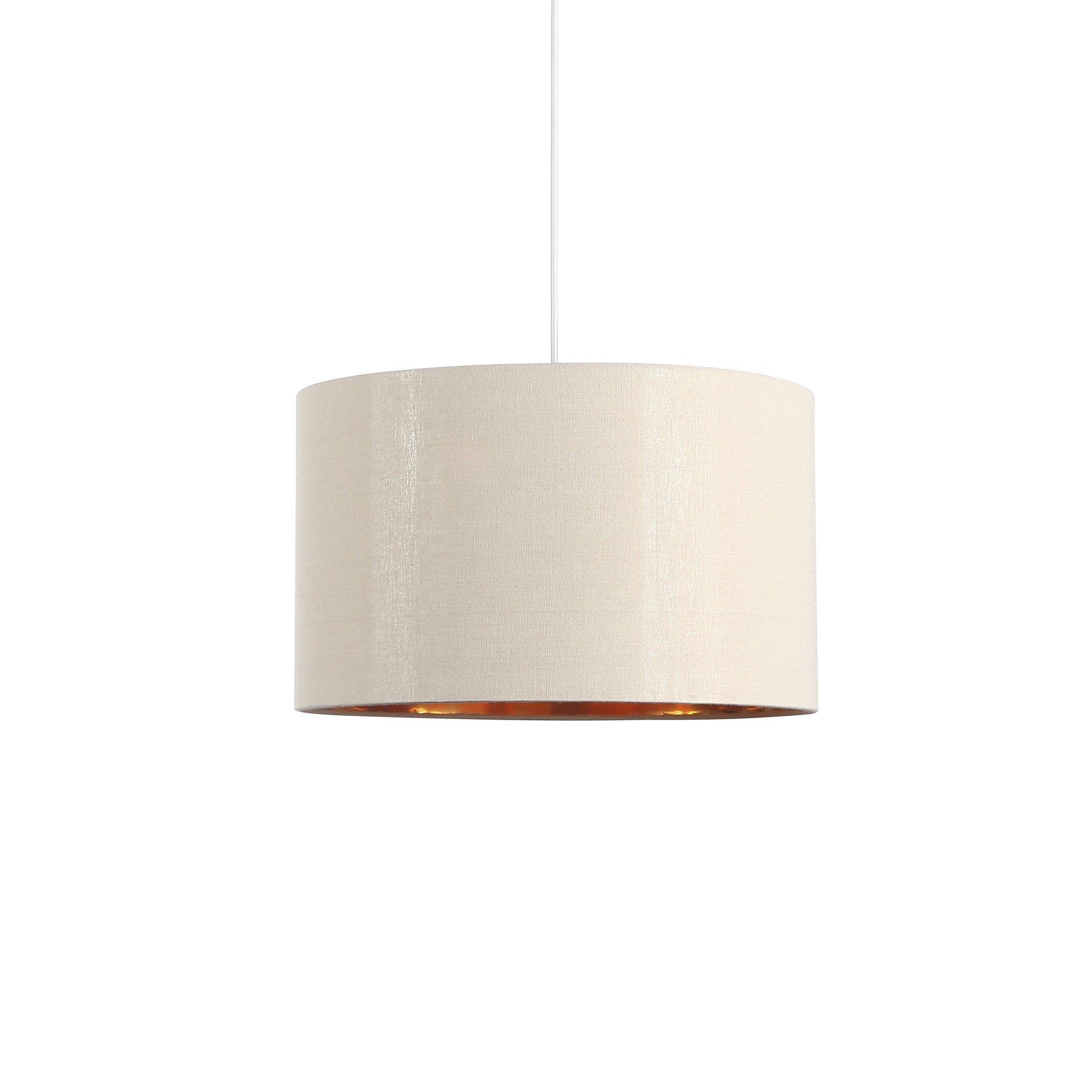 Drum Taklampa Ø40 Linne/mässing-Lampconcept.se