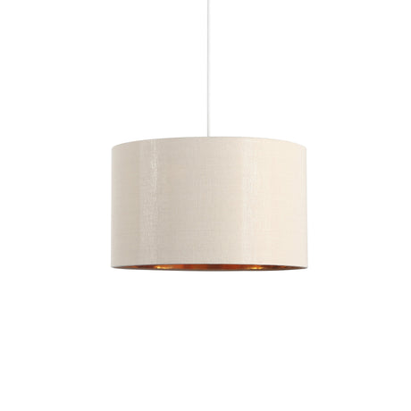 Drum Taklampa Ø40 Linne/mässing-Lampconcept.se