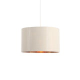 Drum Taklampa Ø40 Linne/mässing-Lampconcept.se
