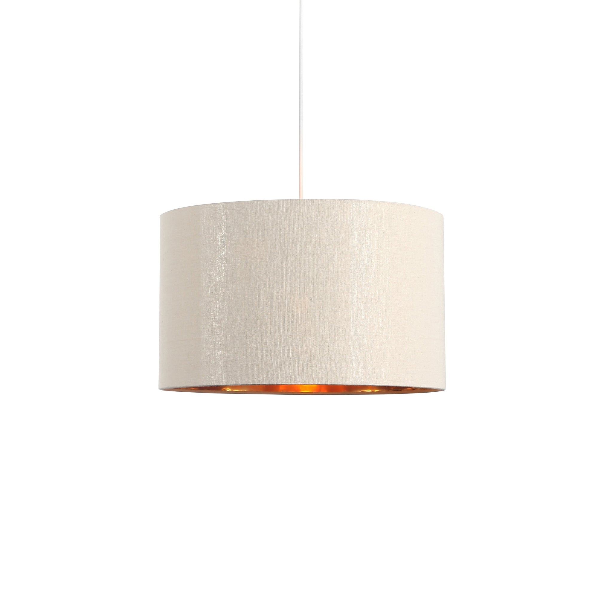 Drum Taklampa Ø40 Linne/mässing-Lampconcept.se