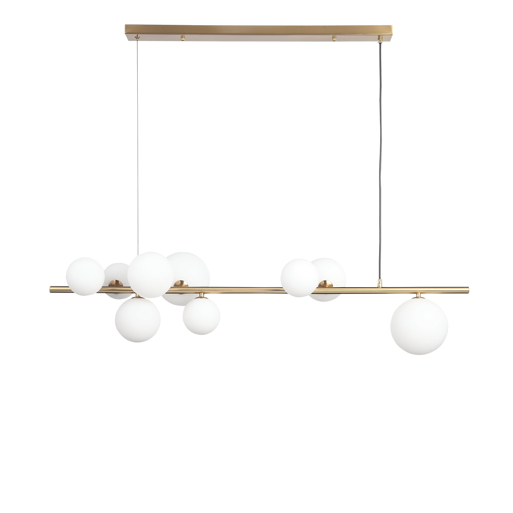 Florence Långbord Taklampa Mässing/Opal-Lampconcept.se