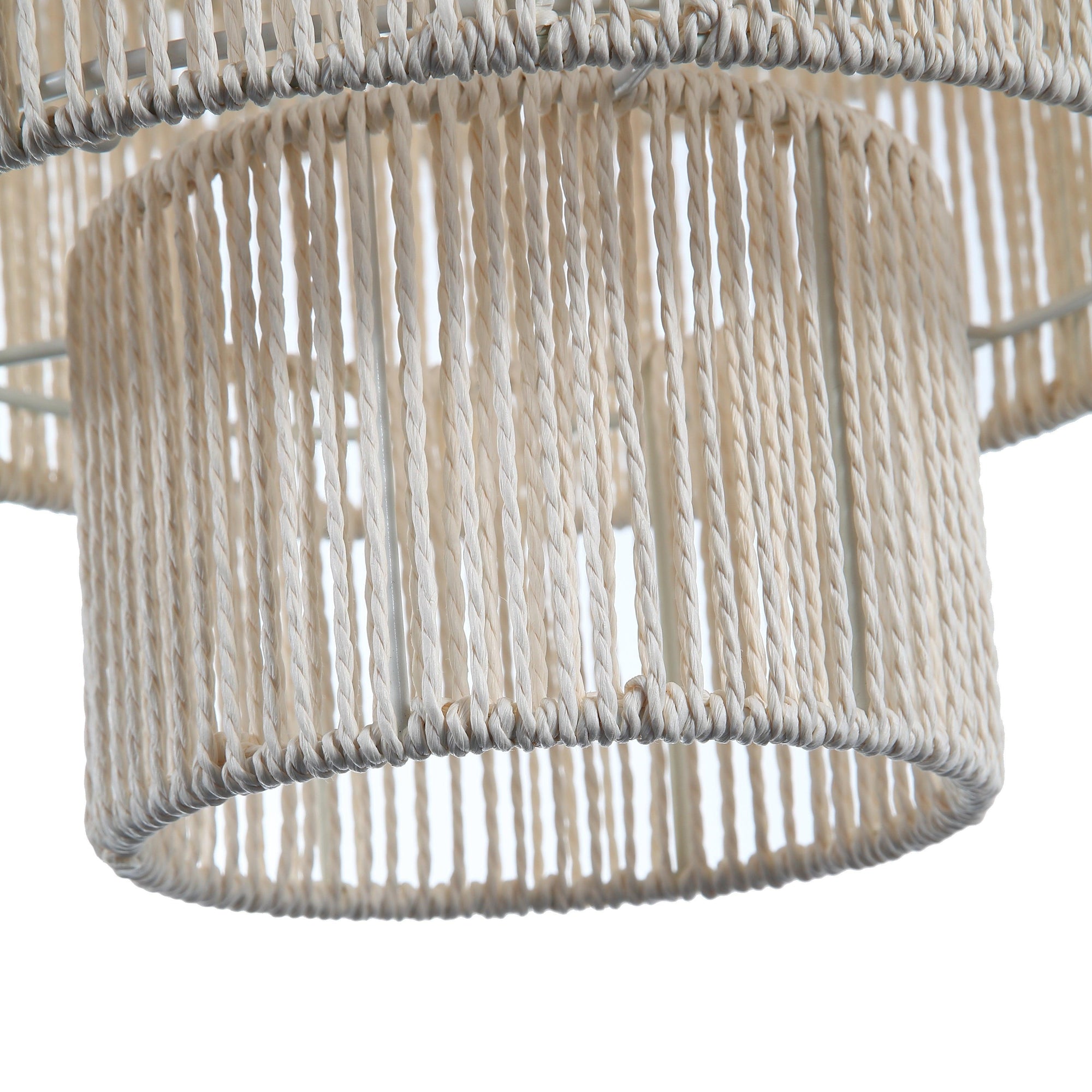 Ronda Braided Taklampa Ø40 Raw White