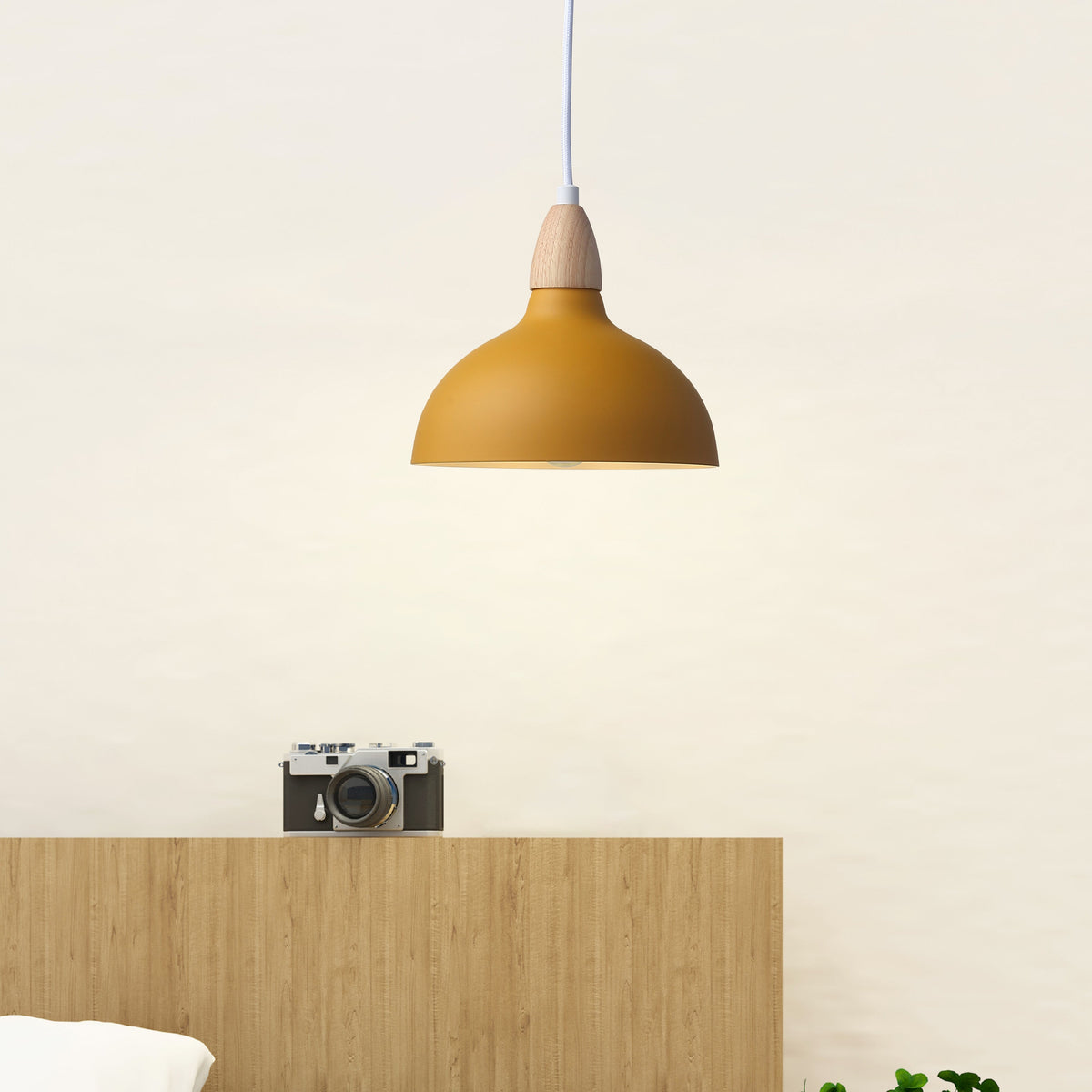 Oak Taklampa Ø19 Ljust Trä