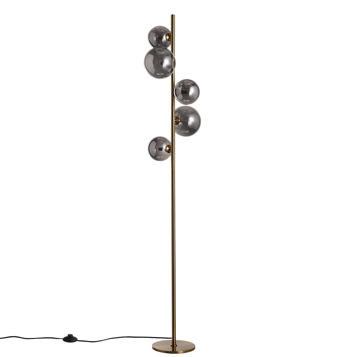 Valencia Golvlampa Mässing/Smoke