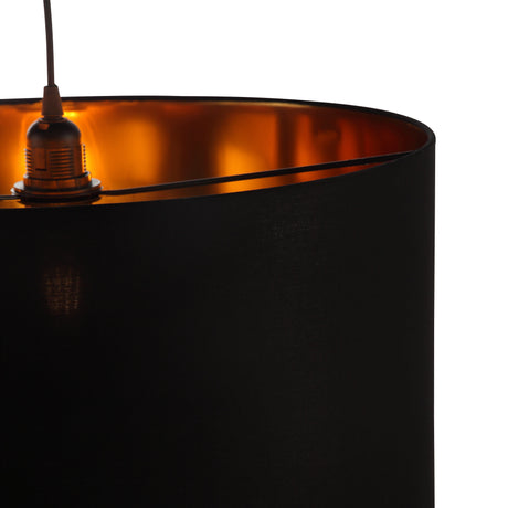 Drum Taklampa Ø50 Svart/Mässing-Lampconcept.se