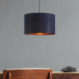 Drum Taklampa Ø40 Blå/Mässing-Lampconcept.se