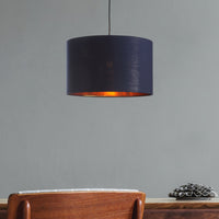 Drum Taklampa Ø40 Blå/Mässing-Lampconcept.se