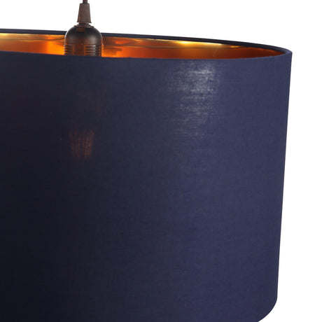 Drum Taklampa Ø40 Blå/Mässing-Lampconcept.se