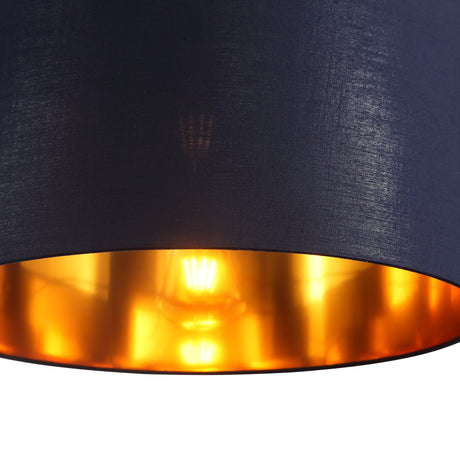 Drum Taklampa Ø40 Blå/Mässing-Lampconcept.se