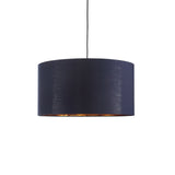 Drum Taklampa Ø50 Blå/Mässing-Lampconcept.se