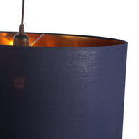 Drum Taklampa Ø50 Blå/Mässing-Lampconcept.se