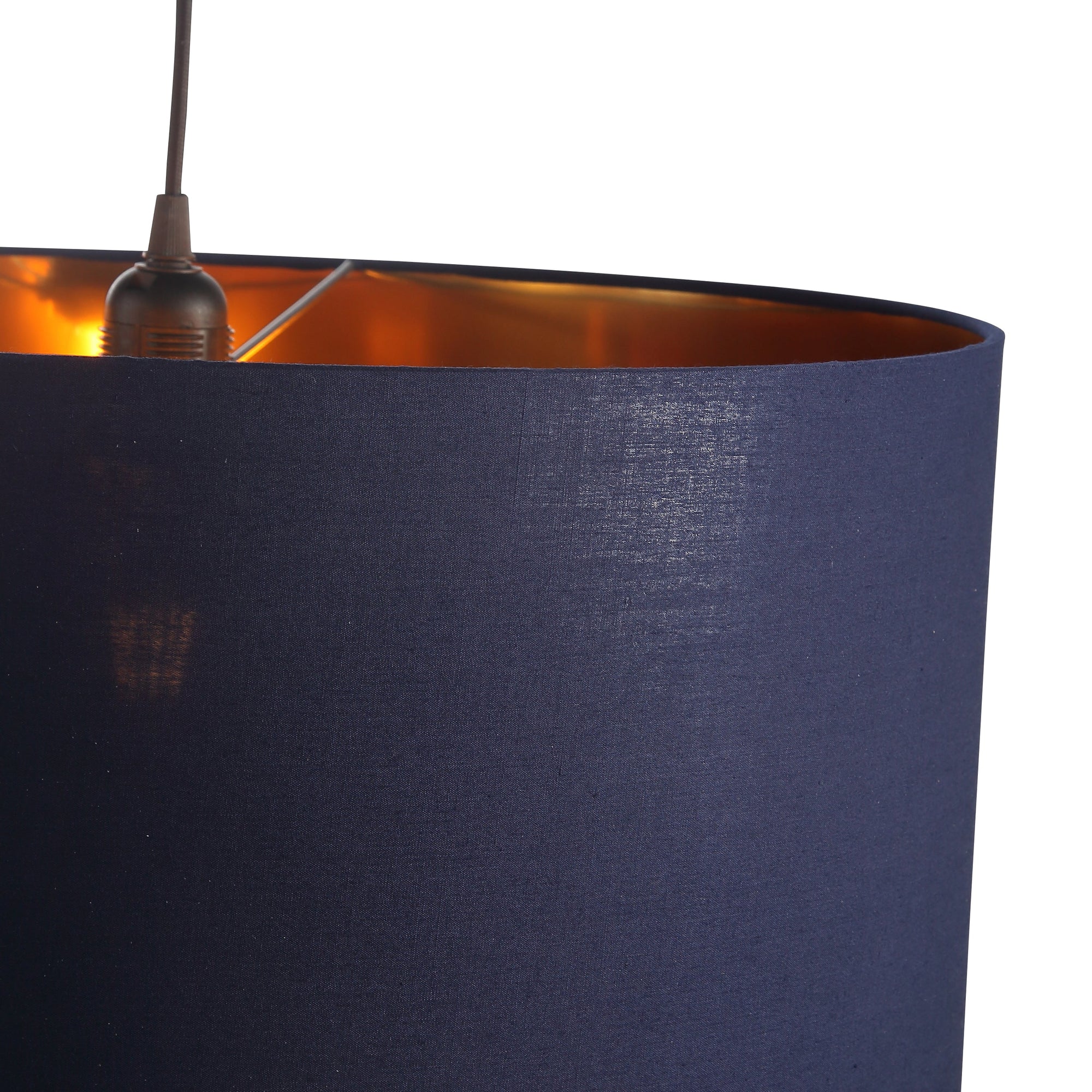 Drum Taklampa Ø50 Blå/Mässing-Lampconcept.se