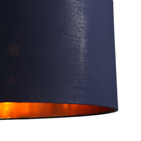 Drum Taklampa Ø50 Blå/Mässing-Lampconcept.se