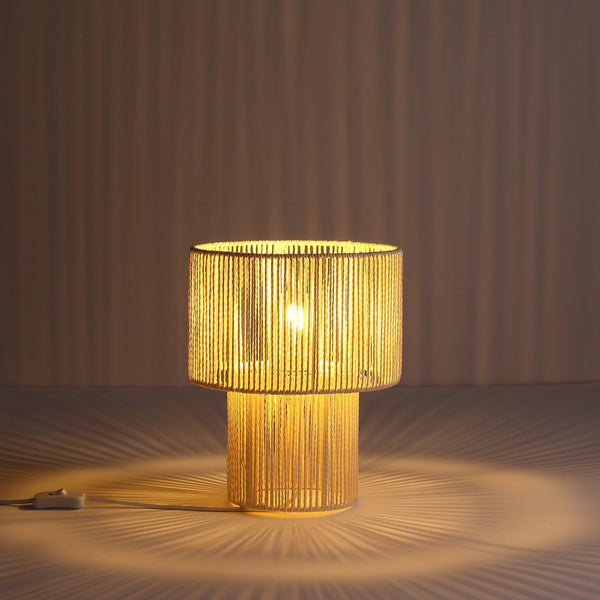 Braided Bordslampa Raw White