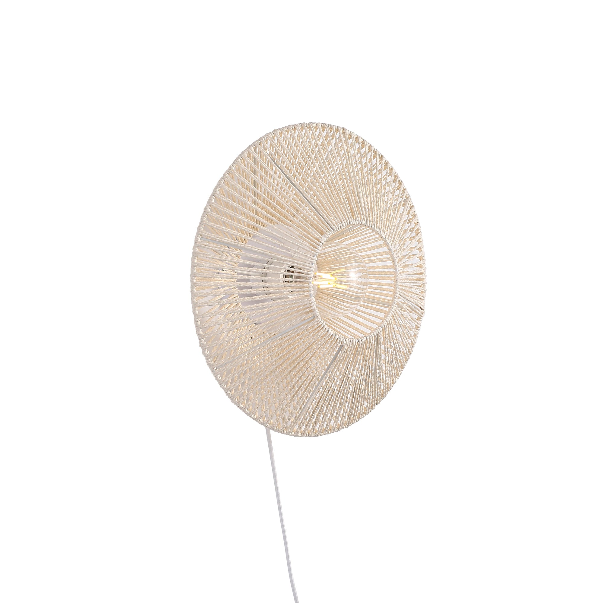 Orb Braided Vägglampa Raw White