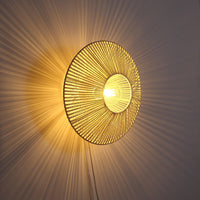 Orb Braided Vägglampa Raw White
