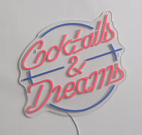 Cocktails and Dreams Neon vägglampa-Lampconcept.se