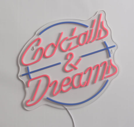 Cocktails and Dreams Neon vägglampa-Lampconcept.se