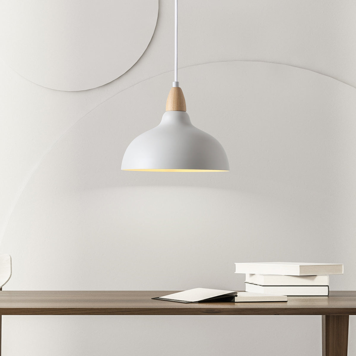Oak Taklampa Ø24 Ljust Trä