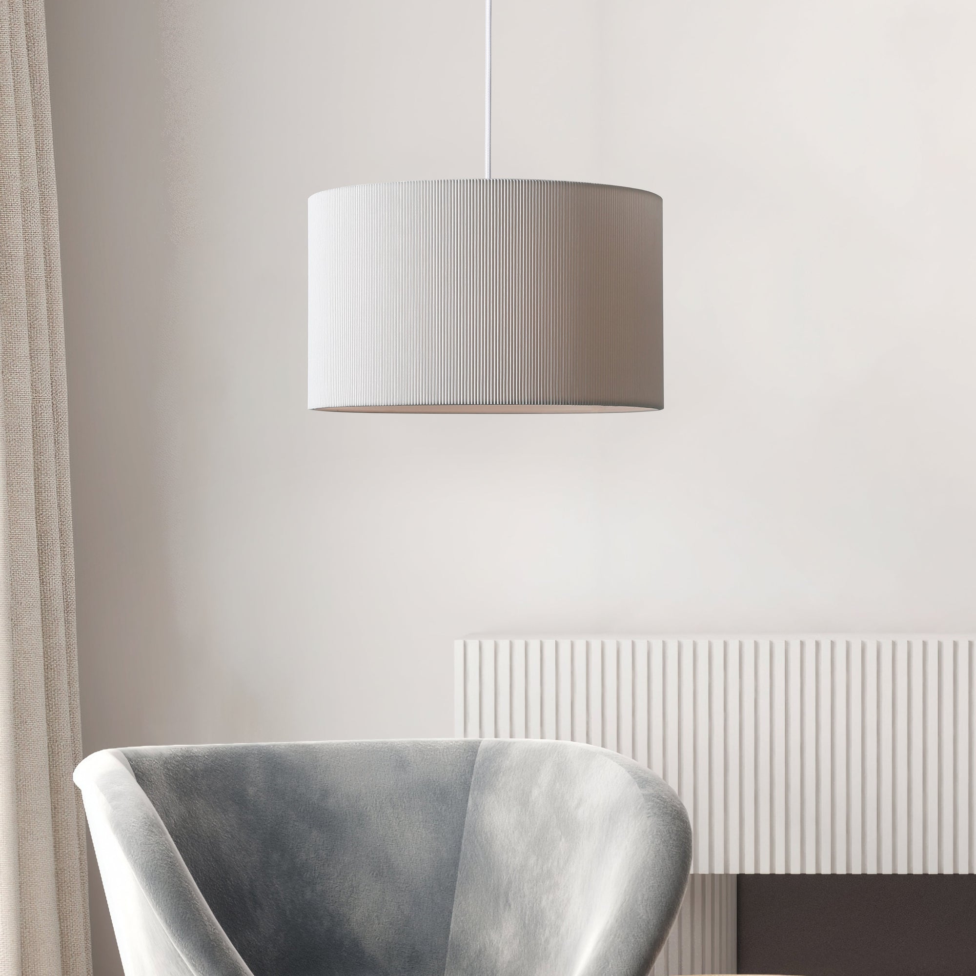 Drum Taklampa Ø40 Plissé-Lampconcept.se