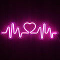 Heartbeat Neonskylt Pink