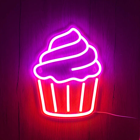 Cupcake Neon Væglampe