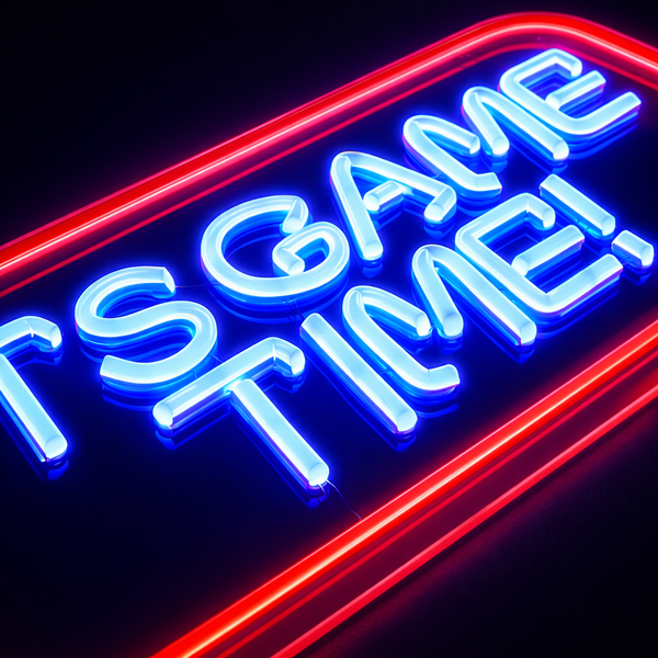 Its Game Time Neon Vägglampa