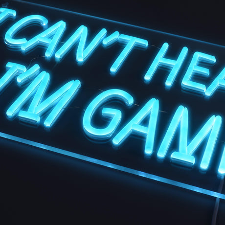 I Cant Hear You Im Gaming Neon Vägglampa-Lampconcept.se