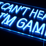I Cant Hear You Im Gaming Neon Vägglampa