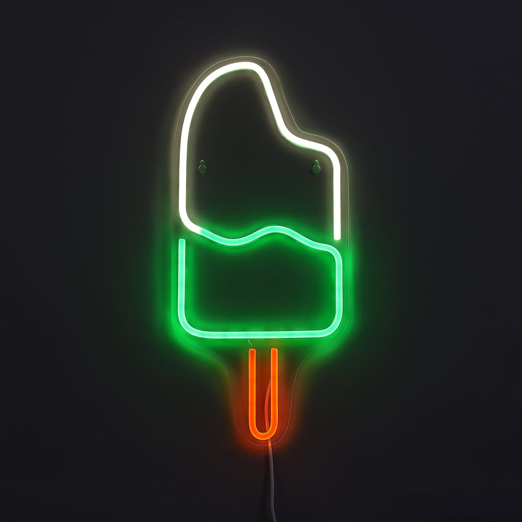 Ice Cream Neon Vägglampa Grön/Vit-Lampconcept.se