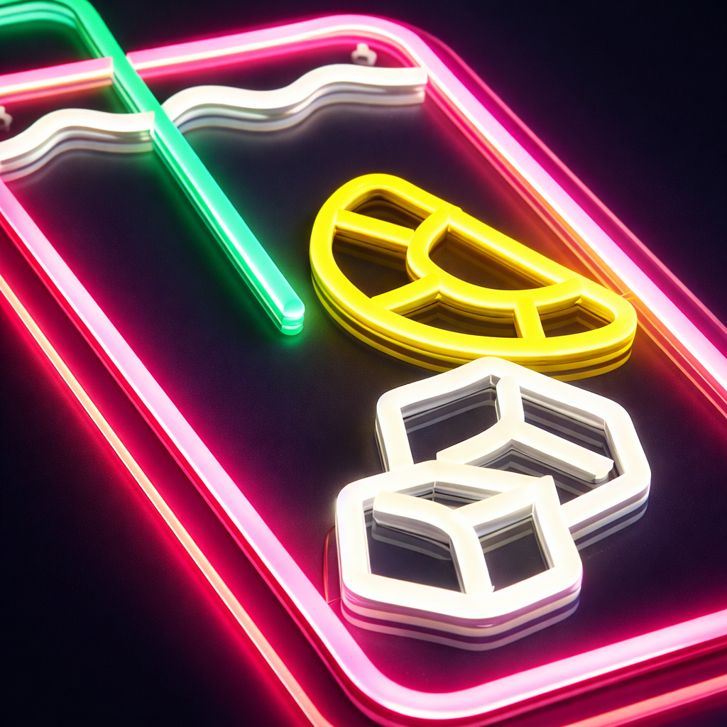 Iced Tea Neon Vägglampa