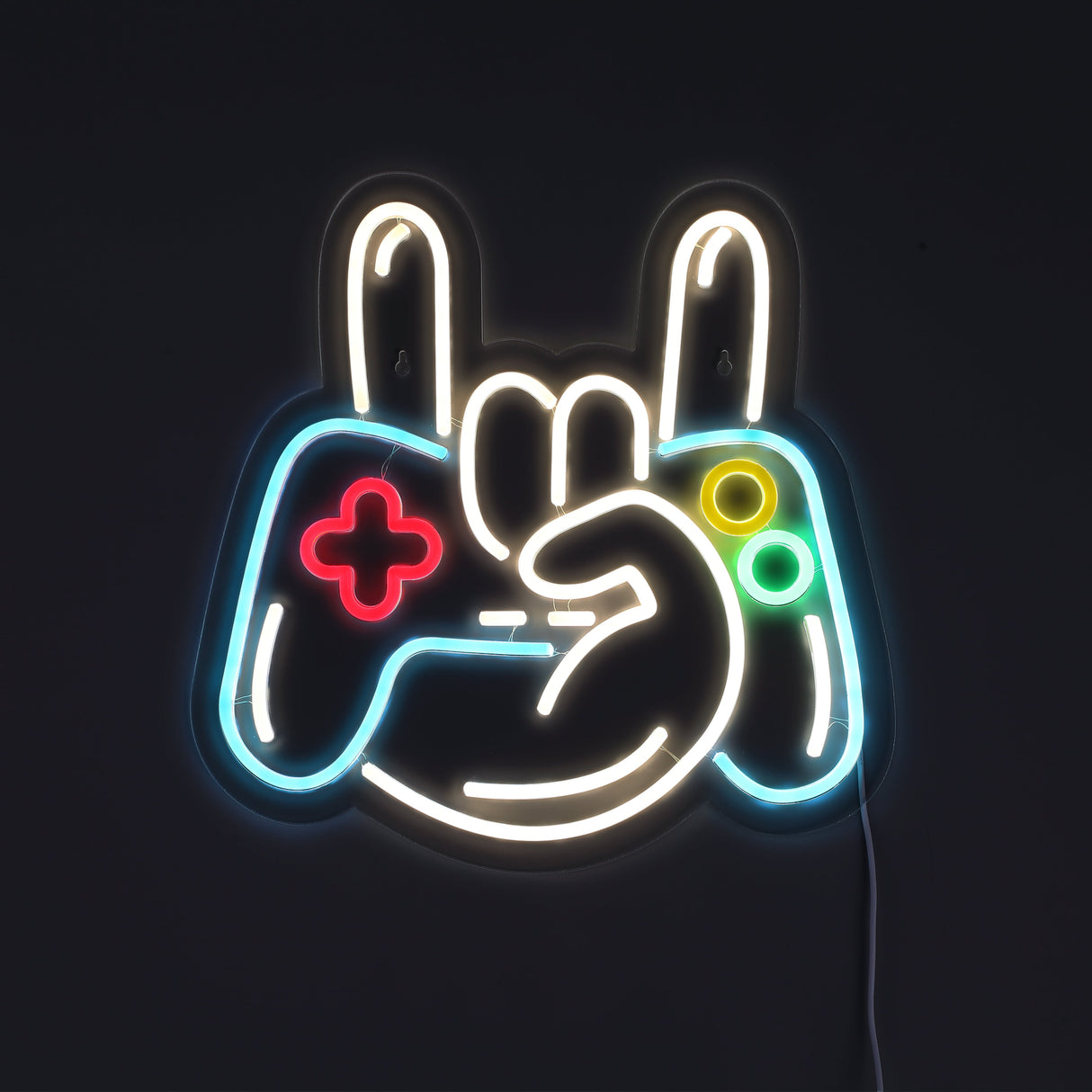 Joystick Hand Sign Neon Vägglampa