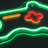 Joystick Neon Vägglampa Grön-Lampconcept.se