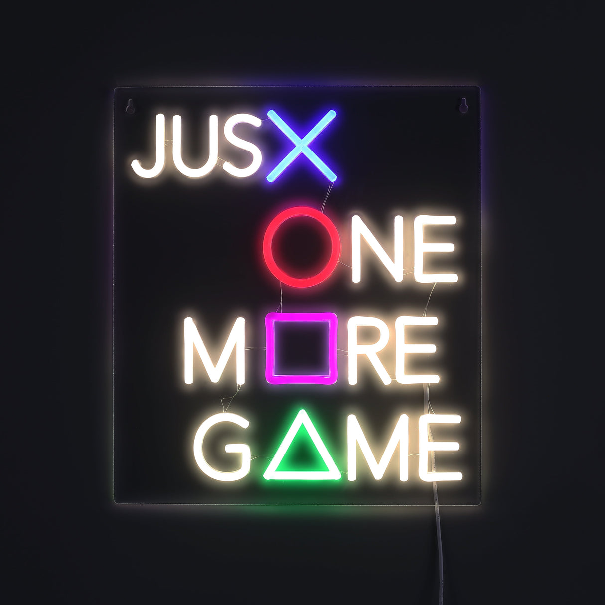 Just One More Game Neon Vägglampa