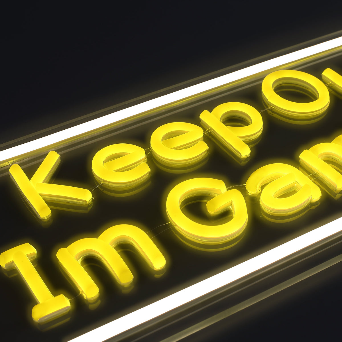 Keep Out Im Gaming Neon Vägglampa