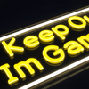 Keep Out Im Gaming Neon Vägglampa