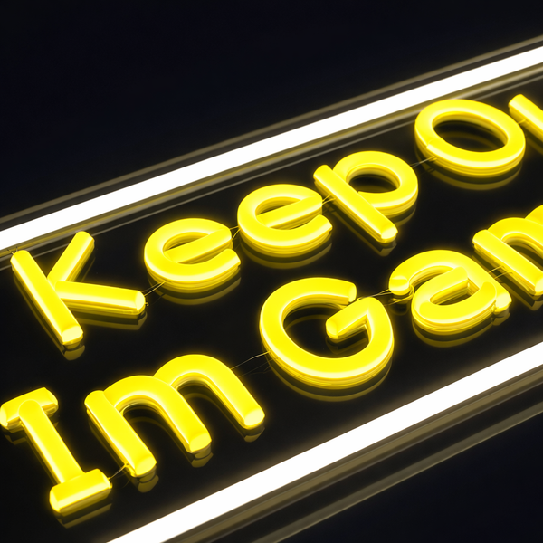 Keep Out Im Gaming Neon Vägglampa