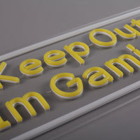 Keep Out Im Gaming Neon Vägglampa-Lampconcept.se